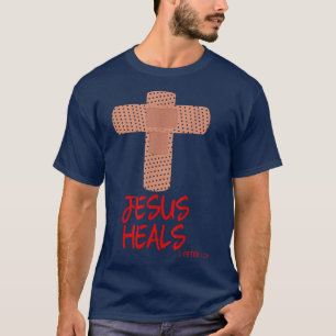 JESUS HEALS Christlich Cross Nururie Mama Frauen E T-Shirt