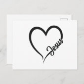 JESUS HEART ANKÜNDIGUNGSPOSTKARTE (Vorne/Hinten)