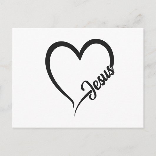 JESUS HEART ANKÜNDIGUNGSPOSTKARTE (Vorderseite)