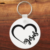 Jesus & Heart Button Schlüsselanhänger (Vorderseite)