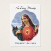 Jesus Heart katholische Beerdigung Gedenkkarte Hei (Vorderseite)