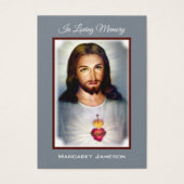 Jesus Heart katholische Beerdigung Gedenkkarte Hei (Vorderseite)