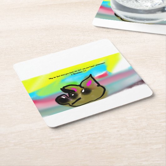 jesus heart rechteckiger pappuntersetzer (angewinkelt)