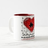 Jesus heart Shirt Zweifarbige Tasse (Vorderseite Links)