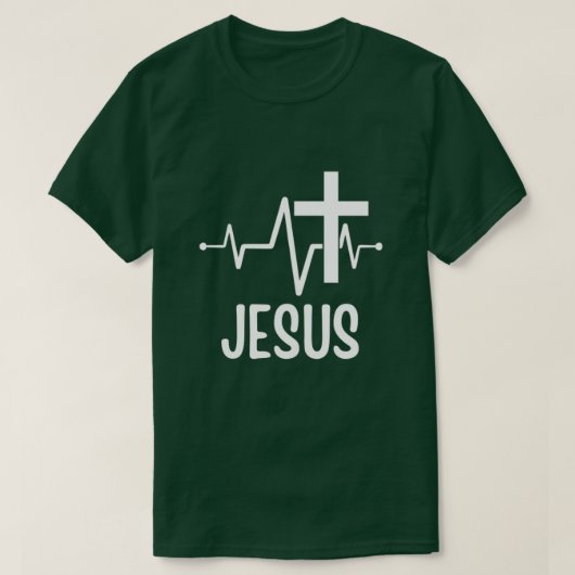 Jesus Heartbeat Christlich Unisex T - Shirt (Design vorne)