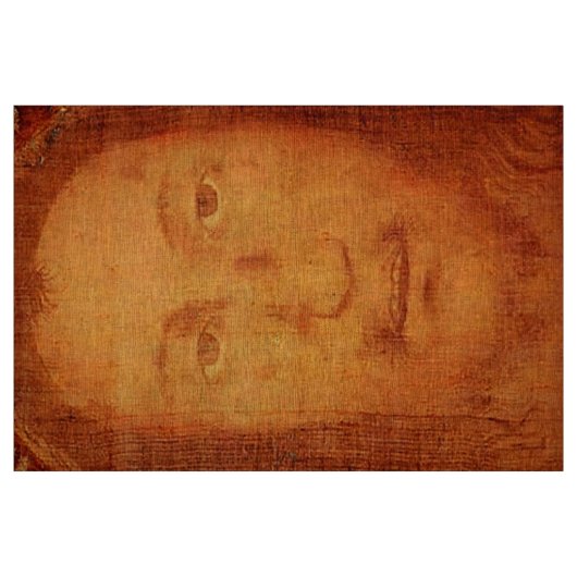 Jesus Heilige Gesicht Shroud Manoppello Linen Tuch Stoff (Fat Quarter (45,7 x 55,9 cm))