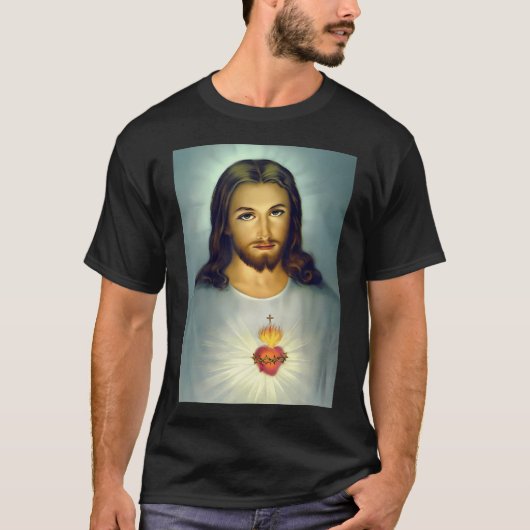 Jesus heilige Herz Göttliche Barmherzigkeit Christ T-Shirt (Vorderseite)