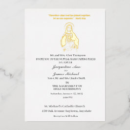 Jesus heilige Herz katholische Foil Einladung
