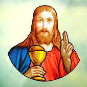 Jesus Heilige Kommune Imitate festgehaltenes Glas Fensteraufkleber (Blatt 3)