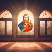 Jesus Heilige Kommune Imitate festgehaltenes Glas Fensteraufkleber