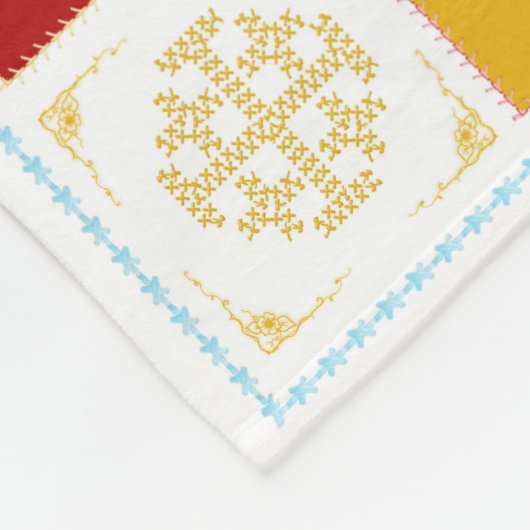 Jesus, Heilige und Engel Fleecedecke (Ecke)