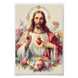 Jesus Heiliges Herz Christlich Traditionell Kathol Fotodruck