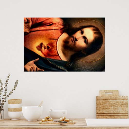 Jesus - Heiliges Herz Poster (Küche)