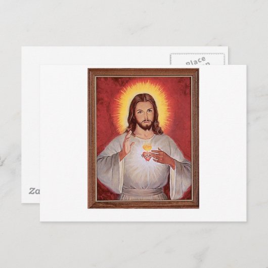 Jesus heiliges Herz Postkarte (Vorne/Hinten)