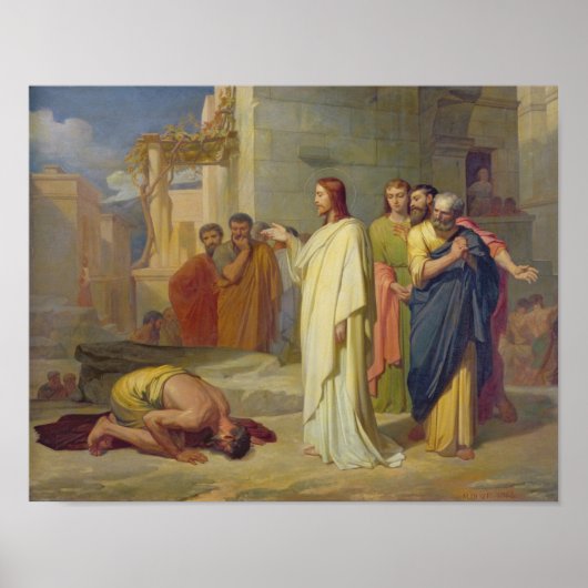 Jesus heilt die Linke, 1864 Poster (Vorne)
