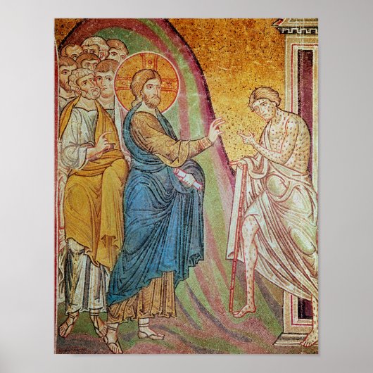 Jesus heilt ein Loch Poster (Vorne)