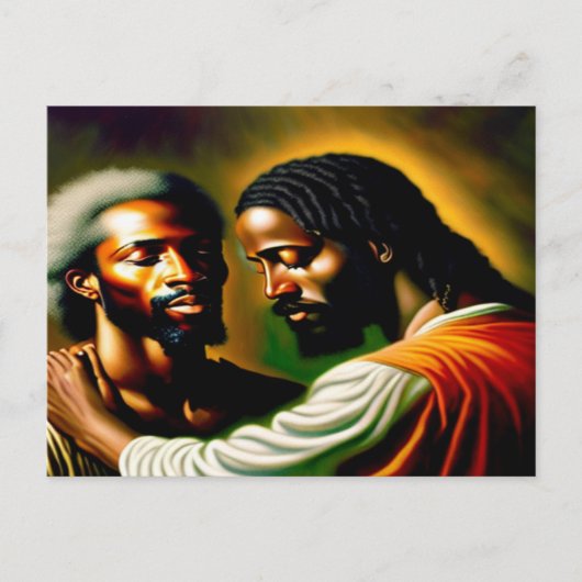 Jesus heilt eine Blinde Mann II Postkarte (Vorderseite)