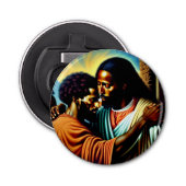 Jesus heilt einen Blinden Mann Flaschenöffner (Vorderseite)