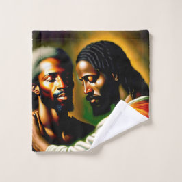 Jesus heilt einen Blinden Mann II Wash Tuch