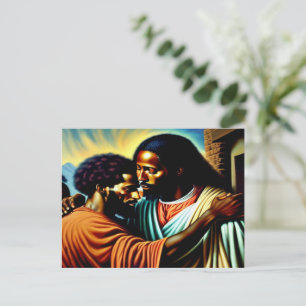 Jesus heilt einen Blinden Mann Postcard Postkarte