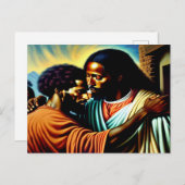 Jesus heilt einen Blinden Mann Postcard Postkarte (Vorne/Hinten)