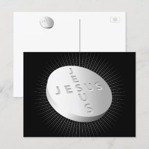 Jesus heilt Heilpille - Christlicher Glaube Bete G Feiertagspostkarte