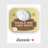 Jesus heilt Pille - Christlicher Glaube Gott heilt Aufkleber (Blatt)