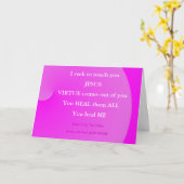 Jesus heilte sie alle Schrift Karte (Gelbe Blume)