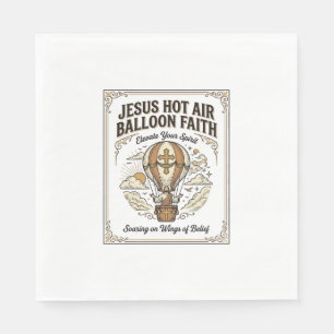 Jesus Heißluftballon Glaube Jesus Heißluftballon  Serviette