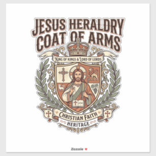 Jesus Heraldik Wappen Jesus Heraldik Wappen Ar Aufkleber