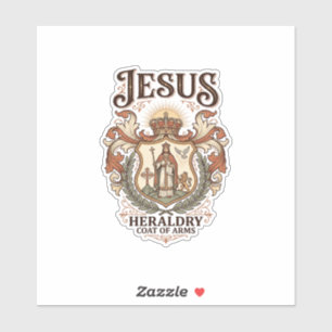 Jesus Heraldik Wappen Jesus Heraldik Wappen Jesus Aufkleber