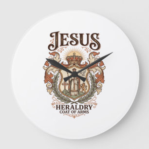 Jesus Heraldik Wappen Jesus Heraldik Wappen Jesus  Große Wanduhr