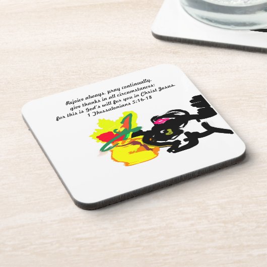 jesus here getränkeuntersetzer (Linke Seite)