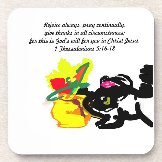 jesus here getränkeuntersetzer (Vorderseite)