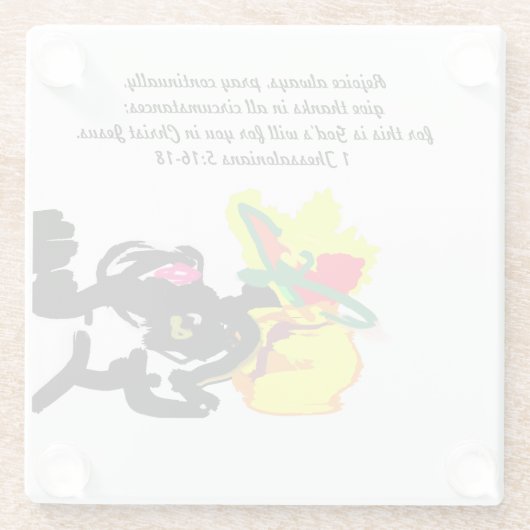 jesus here glasuntersetzer (Rückseite)