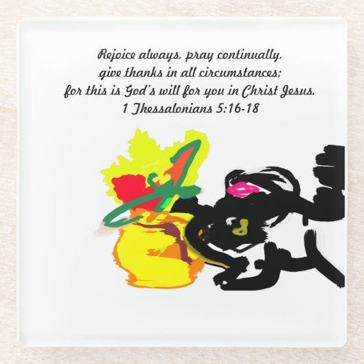 jesus here glasuntersetzer (Vorderseite)