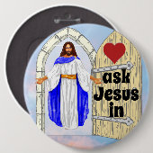 Jesus hereinbitten button (Vorne & Hinten)