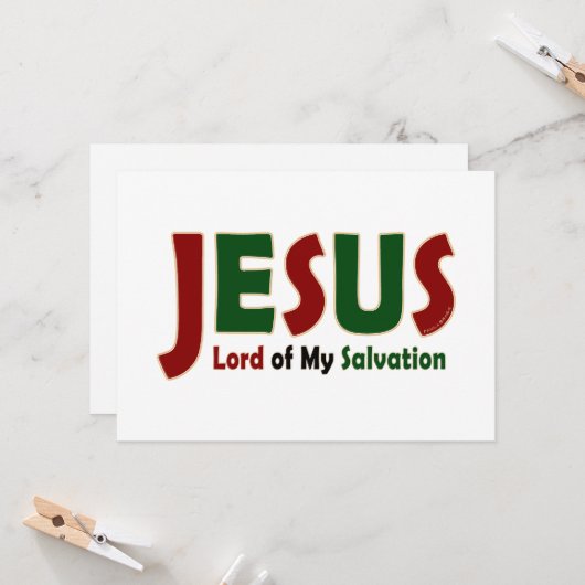 JESUS: Herr der Erlösung Karte (Vorderseite/Rückseite Beispiel)