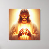 Jesus Herz in den Händen Leinwand Print Picture 1 (Vorderseite)