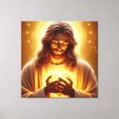 Jesus Herz in den Händen Leinwand Print Picture 2 (Vorderseite)