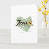 Jesus-Herz Karte (Gelbe Blume)