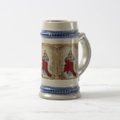 Jesus-Herz Stein Bierglas (VorderseiteRechts)
