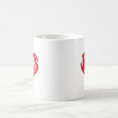 Jesus-Herz-Typografie Kaffeetasse (Mittel)