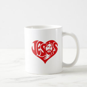 Jesus-Herz-Typografie Kaffeetasse