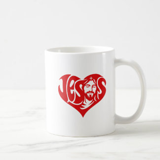 Jesus-Herz-Typografie Kaffeetasse