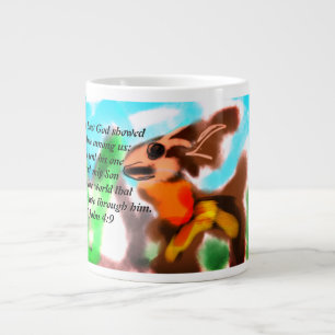 Jesus hier Freude Jumbo-Tasse