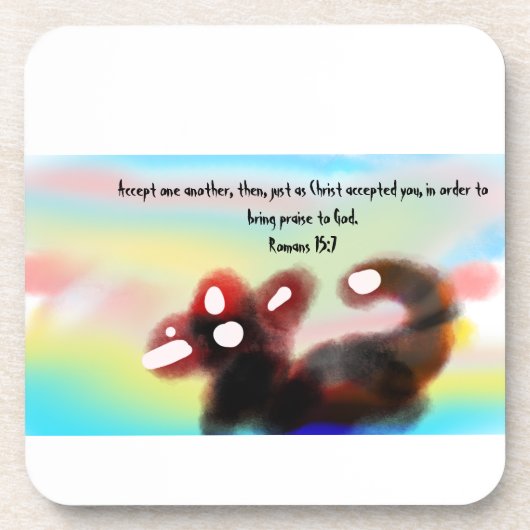 Jesus hier  getränkeuntersetzer (Vorderseite)