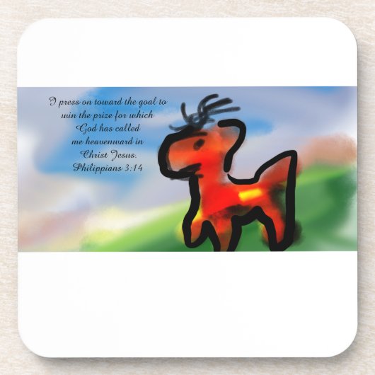 Jesus hier getränkeuntersetzer (Vorderseite)