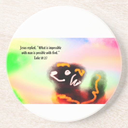 Jesus hier getränkeuntersetzer (Vorne)