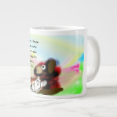 Jesus hier jetzt Jumbo-Tasse (Vorderseite Rechts)